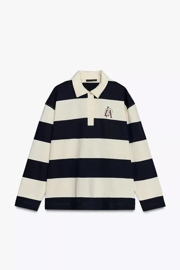STRIPED POLO SHIRT (LARGE)
