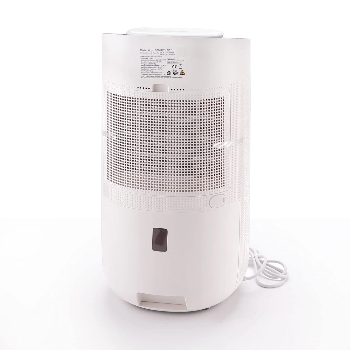 Virgo 12L Dehumidifier & Air Purifier: 2-in-1 Humidity Control & Air Purifier | White | Timer Function