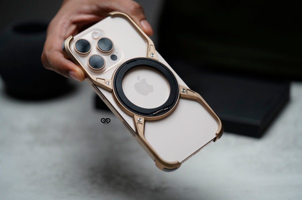 Titanium Armored Bumper with Kickstand Feature For All iPhone