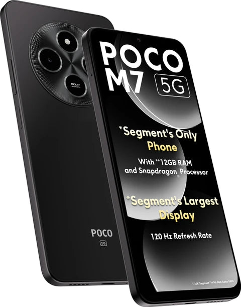 POCO M7 5G, Satin Black (6GB, 128GB)